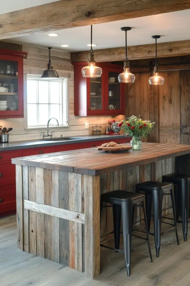 Rustic Barnwood Kitchen Appeal