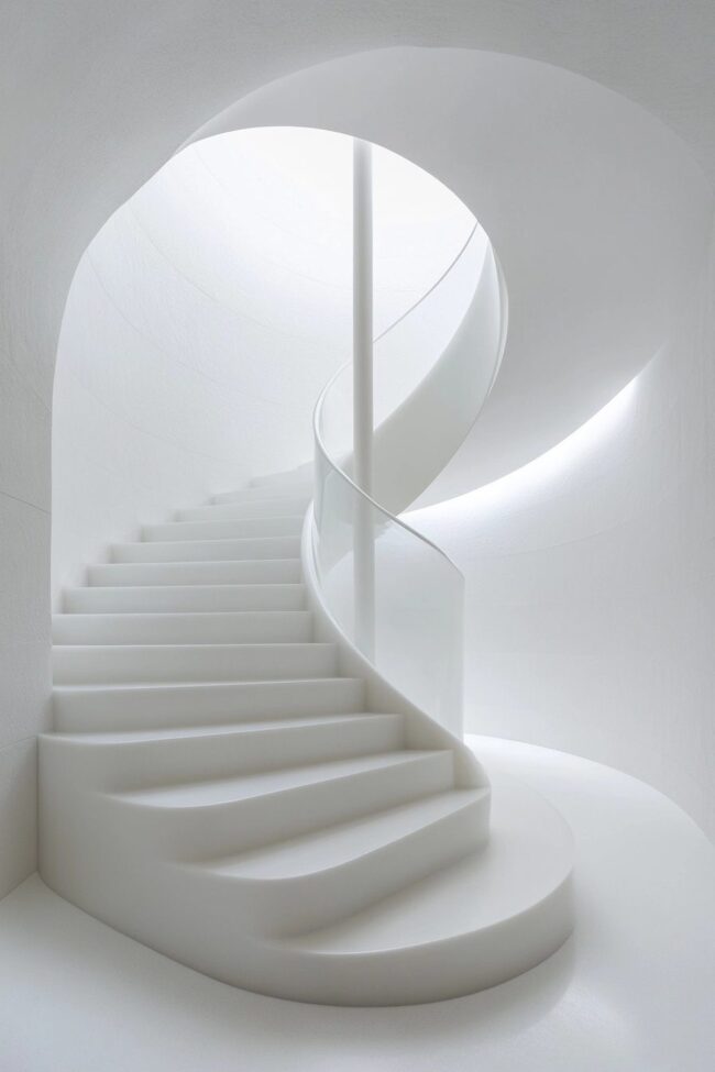 Radiant Circular Design in White