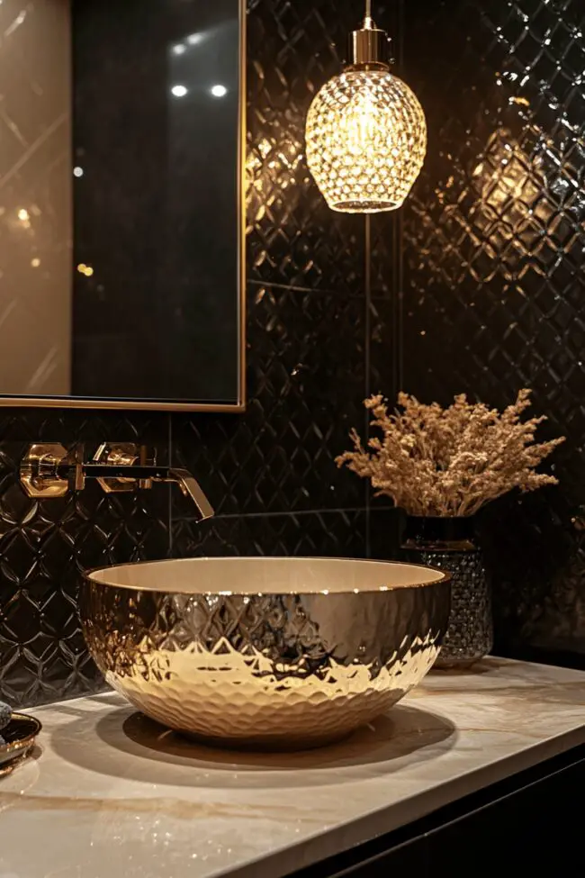 Opulent Powder Room Design