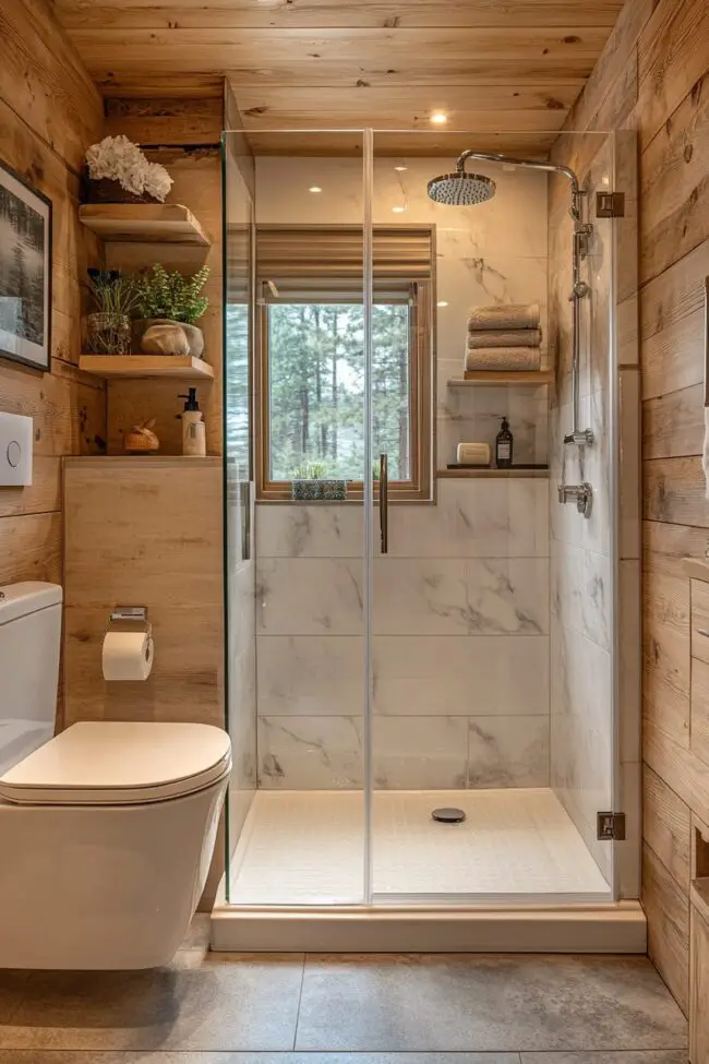 How to Brighten Small Cabin Bathrooms