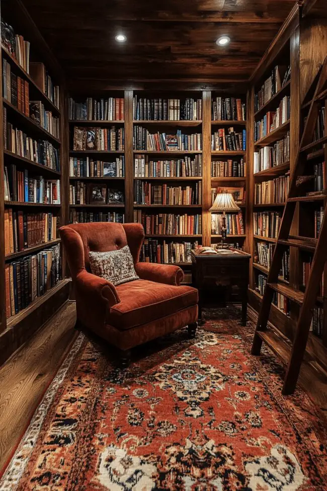 Cozy Library Escape with Reading Corner