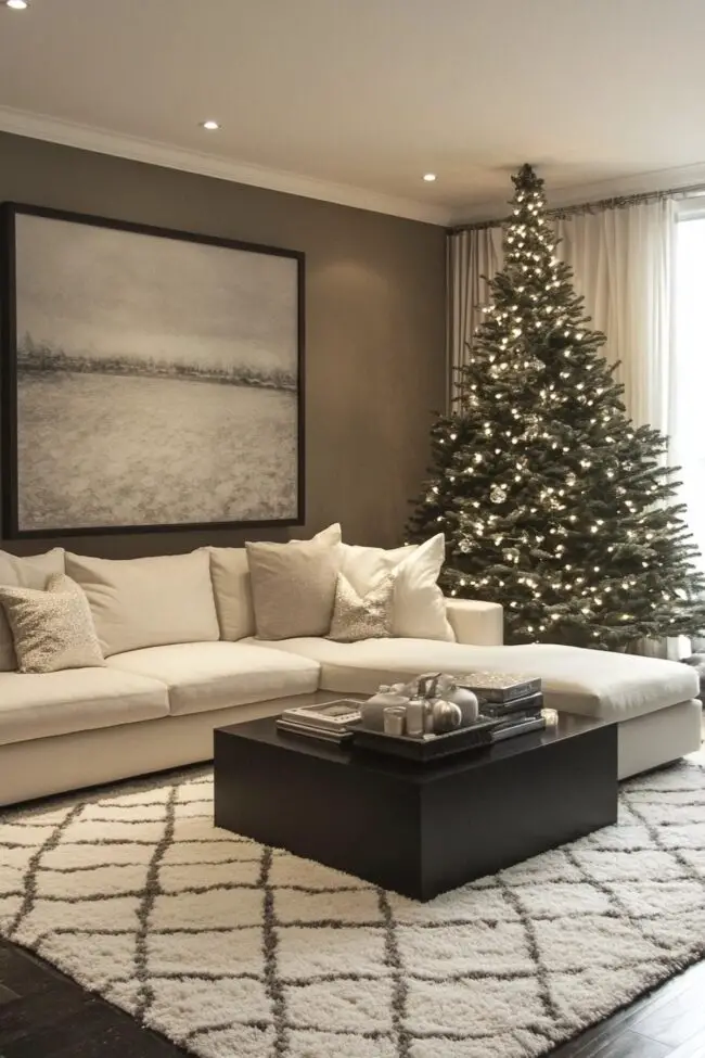 Elegant Monochrome Holiday Space