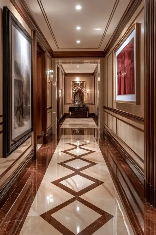 Art Deco Contemporary Hallway