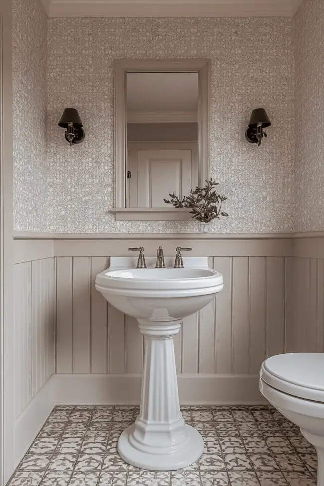 Modern Victorian Powder Room