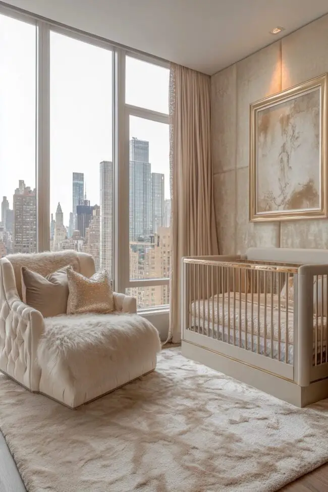 Chic High-Rise Baby Room