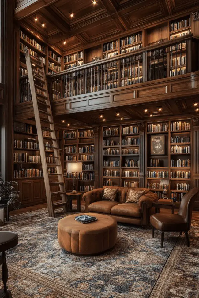 Elegant Victorian Home Library