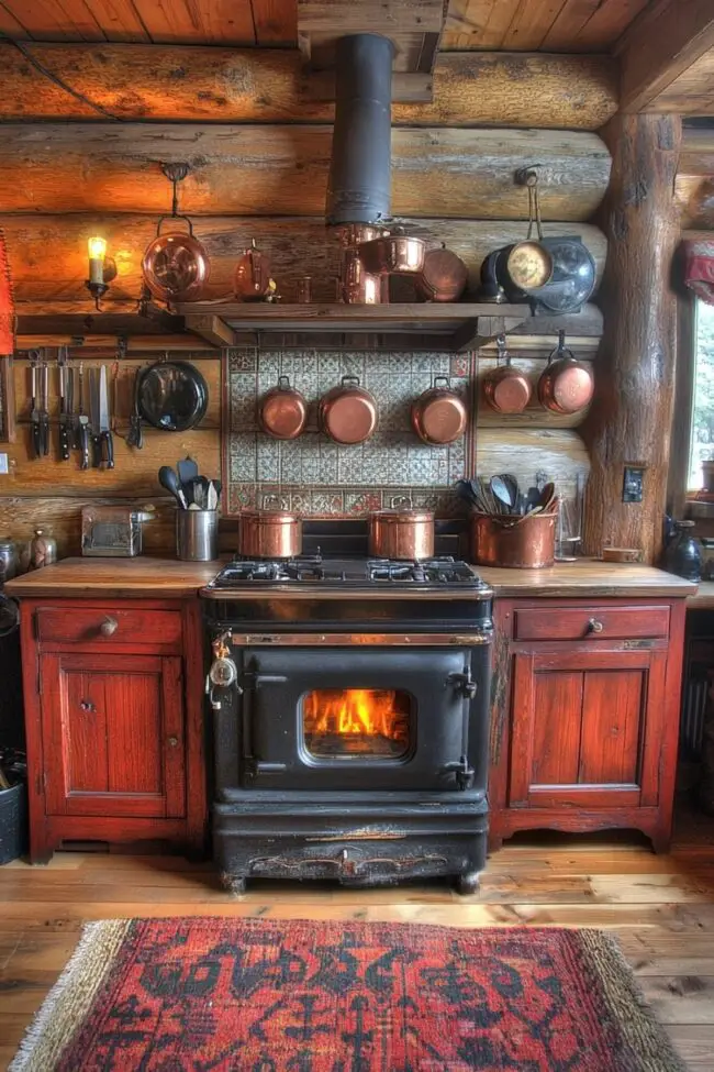 Beautiful Kitchen with Wood Stove