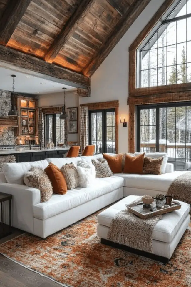 Modern Rustic Lounge Area