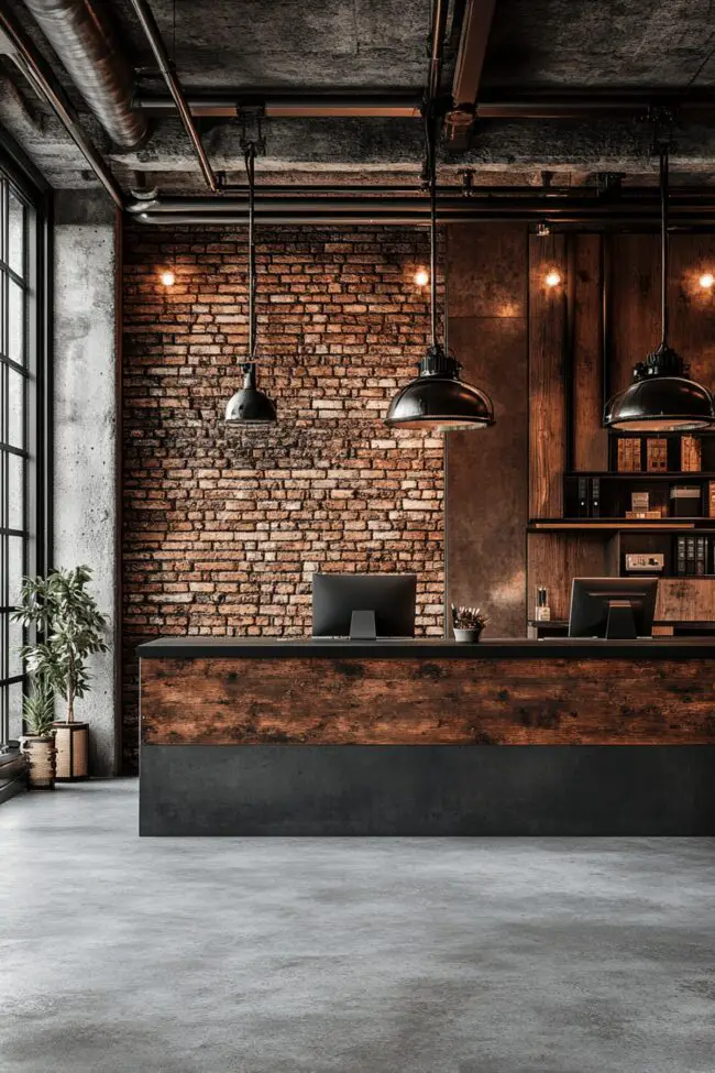 Industrial Loft Office Vibe