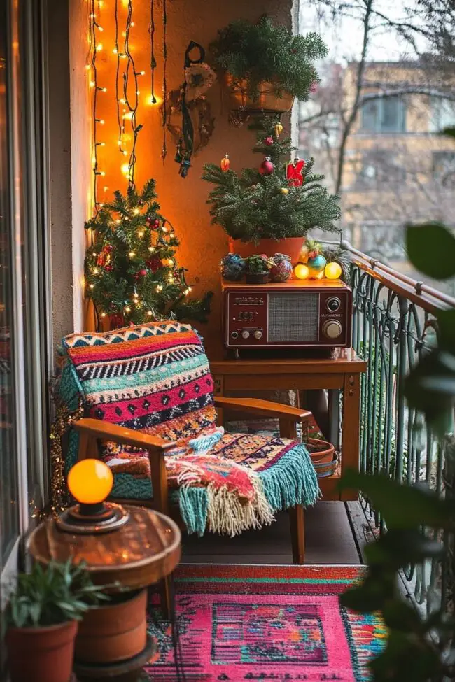 Nostalgic Holiday Balcony