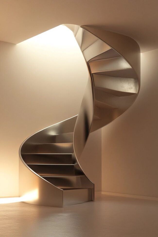 Streamlined Steel Spiral Design