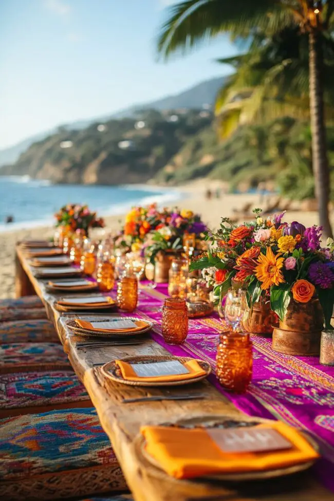 Unique Coastal Bohemian Celebration