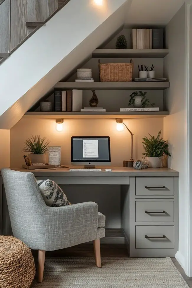 Efficient Workspace Beneath Your Stairs