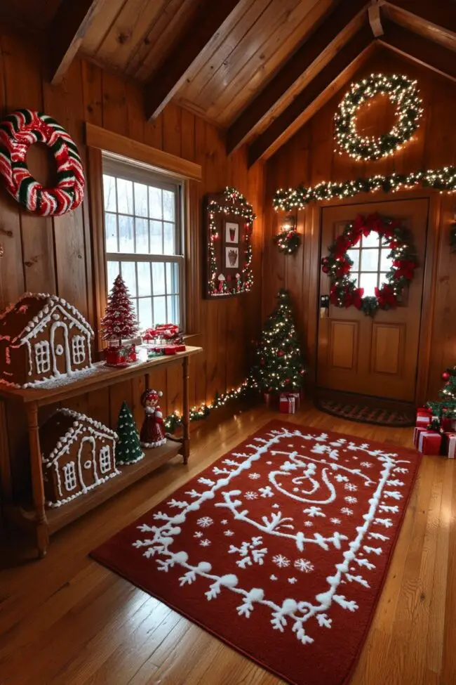 Gingerbread Holiday Entryway