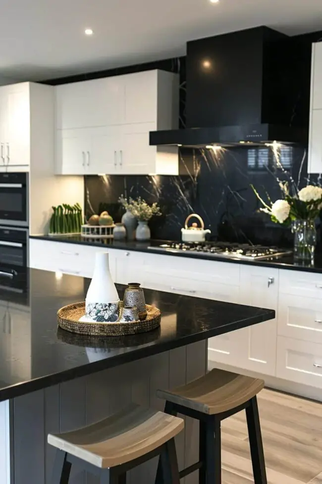 Sleek Black Backsplash Ideas