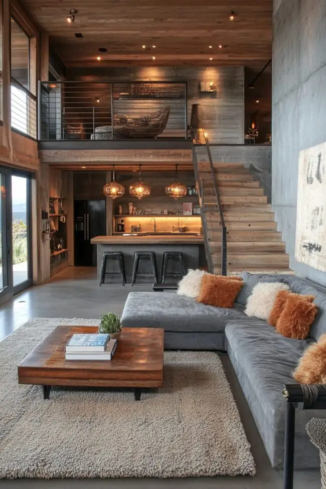 Concrete Chic Living Space