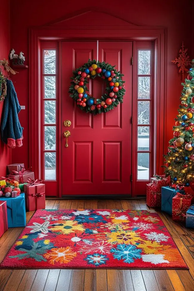 Vibrant Holiday Entrance