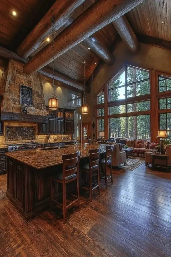 Lofty Cabin Kitchen