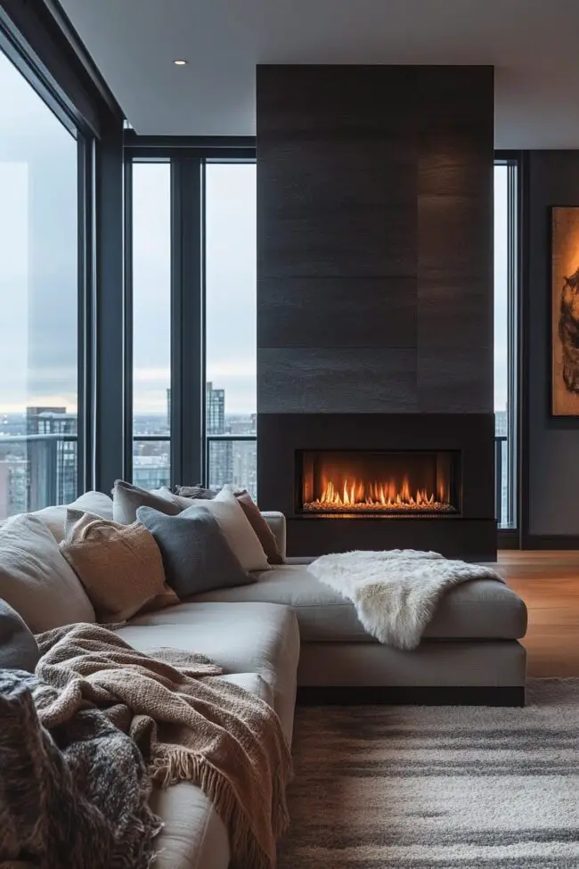 Inviting Fireplace Nook in Loft