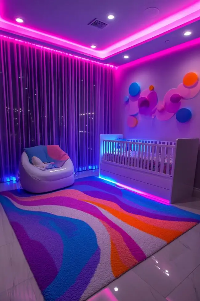 Futuristic Tech-Inspired Baby Room