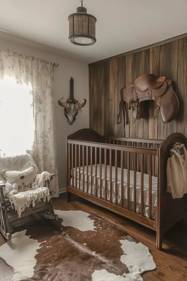 Charming Western-Themed Baby Room