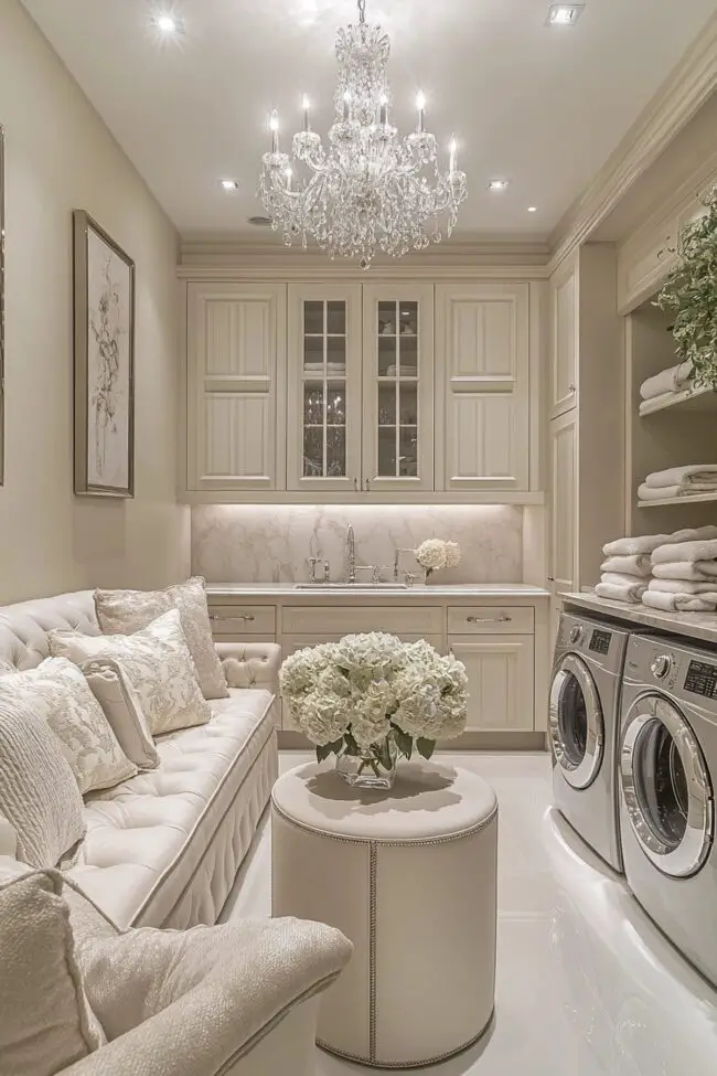 High-End Basement Laundry Suite