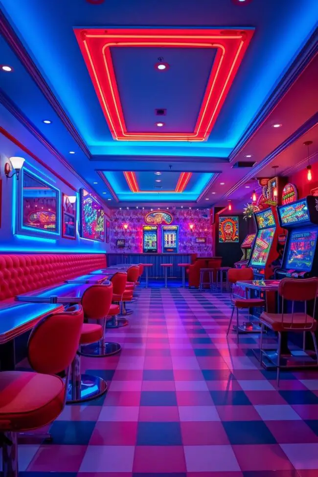 Retro Arcade Diner Experience