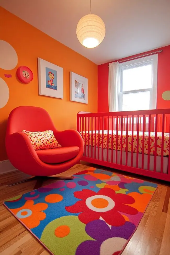 Dynamic Colorful Nursery for Kids