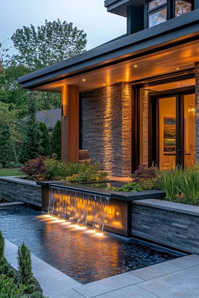 Inviting Water Elements for Entrances