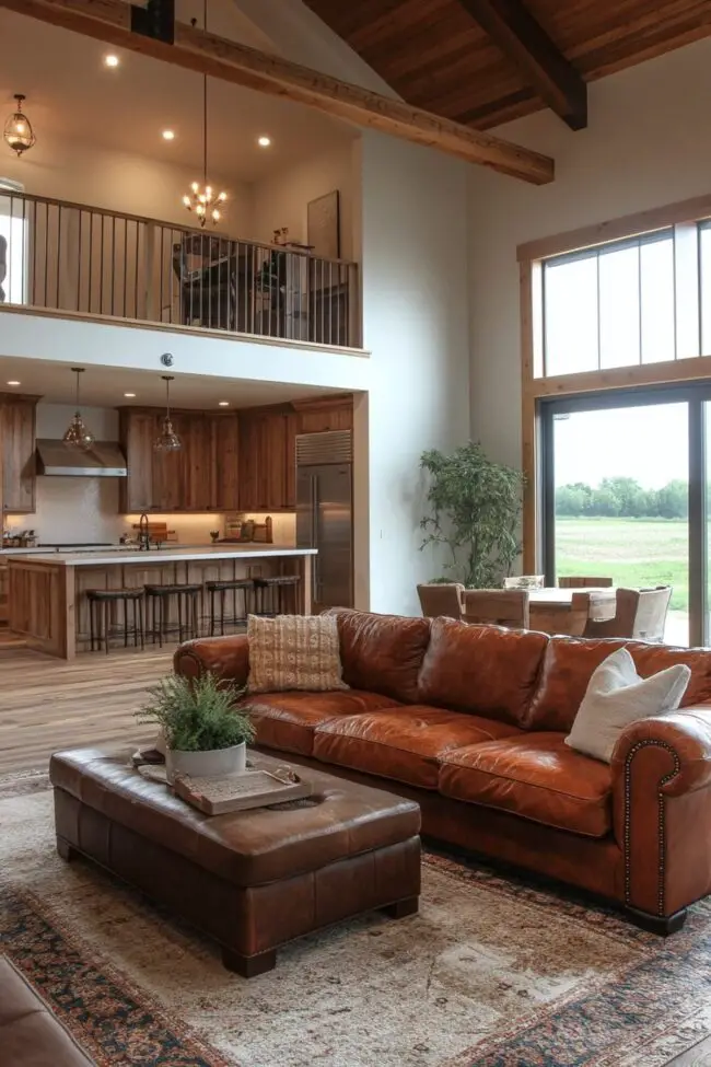 Spacious Barndominium Lounge