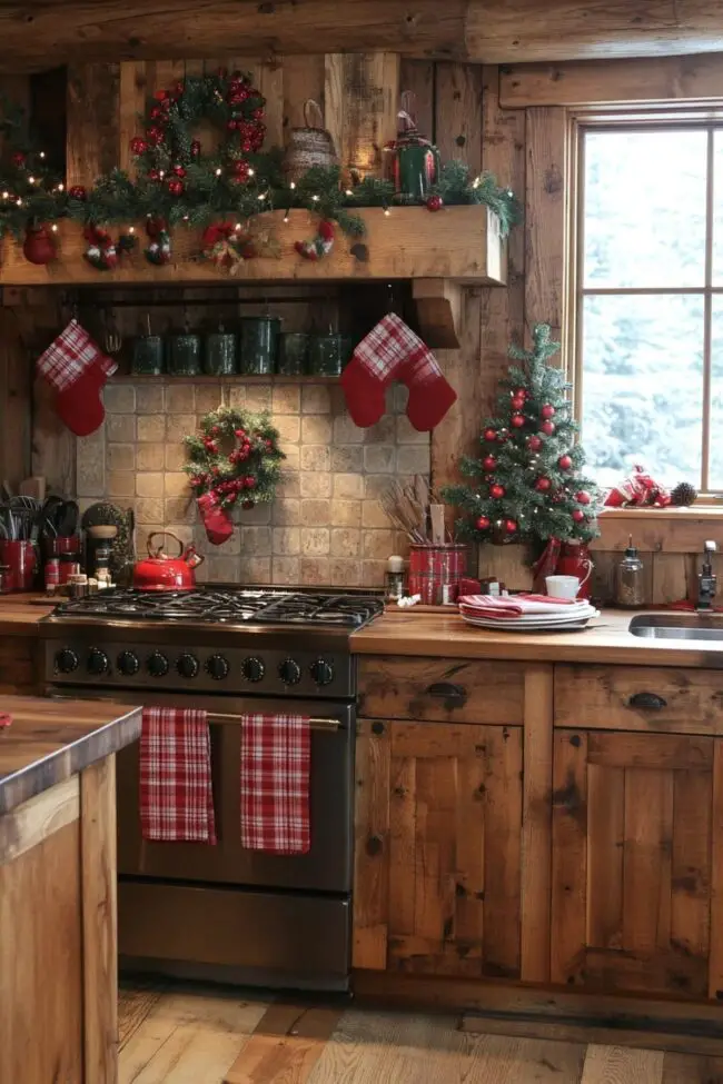 Rustic Holiday Kitchen Vibes