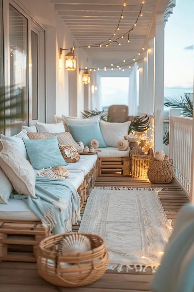 Chic Coastal Retreat on Your Balcony