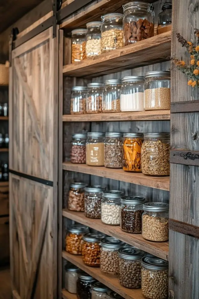 Rustic Log Home Pantry Style