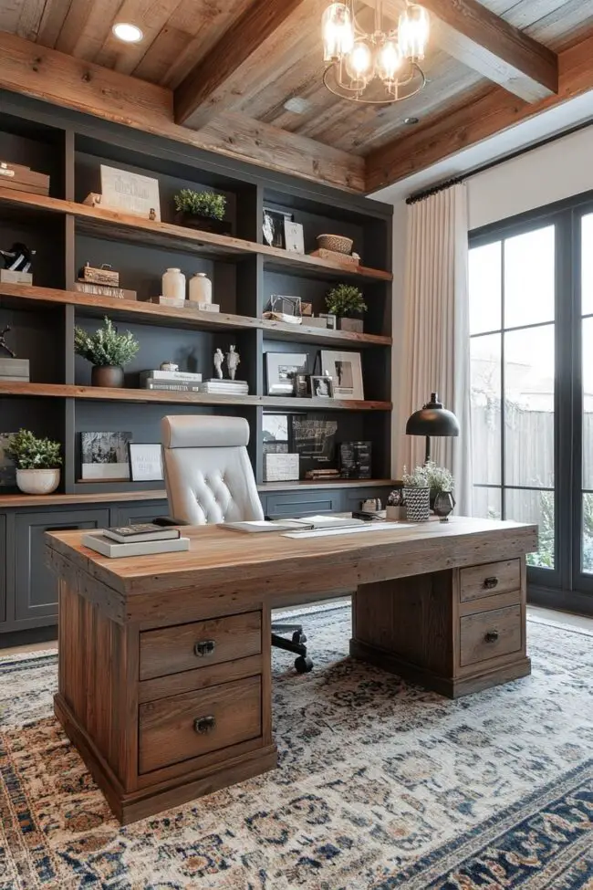 Sophisticated Rustic Workspace