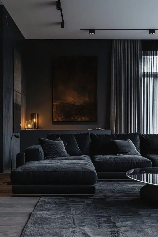 Chic Dark Aesthetic for Living Spaces