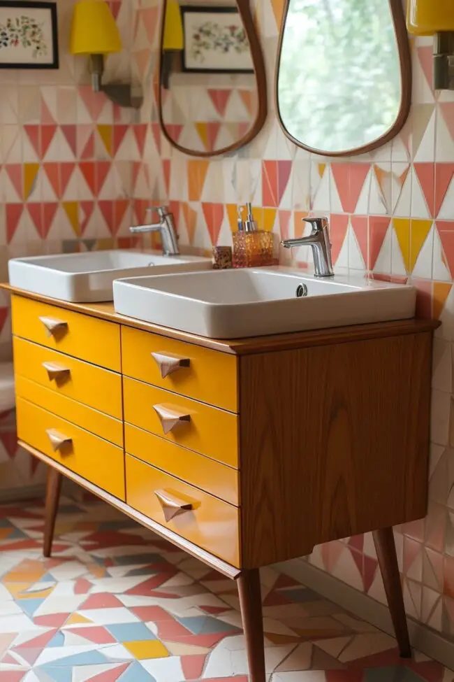 Sleek Mid-Century Vanity