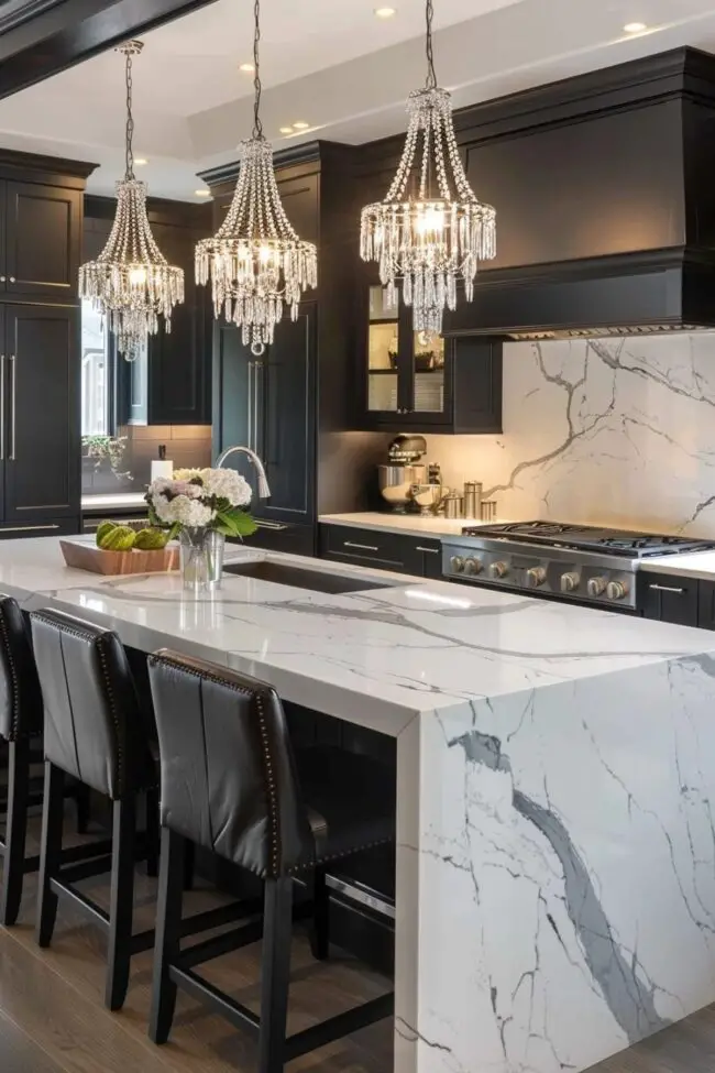 Sophisticated Marble Kitchen Accents