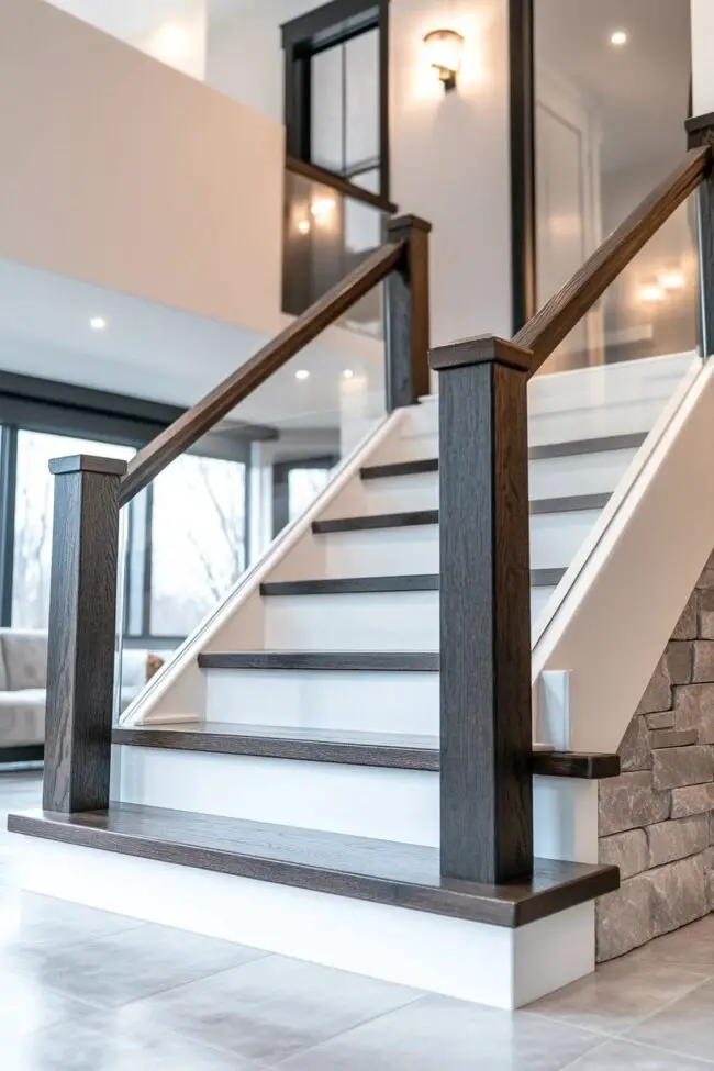 Stylish Mixed Material Railing