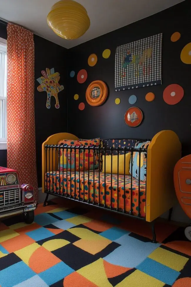 Nostalgic Rockabilly Inspired Baby Room