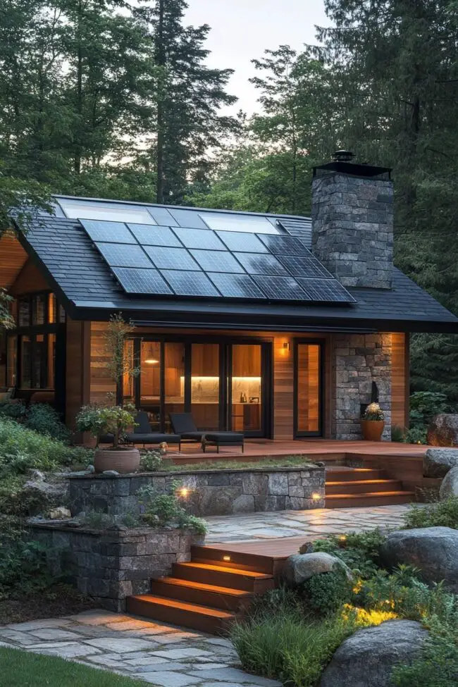 Eco-Friendly Solar Cabin Retreat