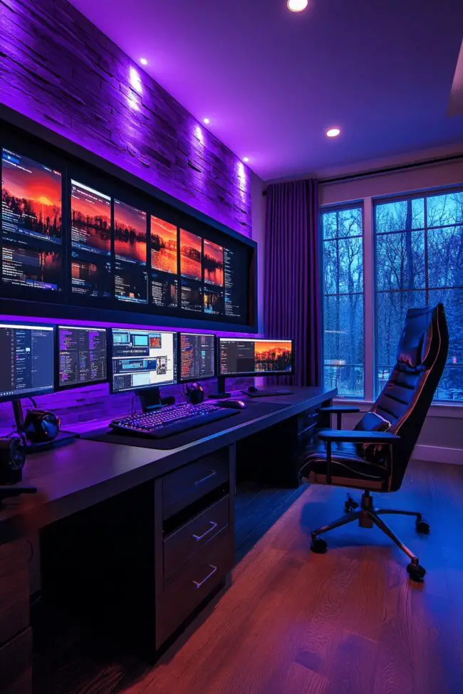 High-Tech Smart Home Command Center