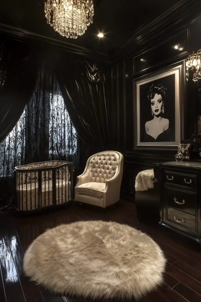 Classic Hollywood-Inspired Baby Room