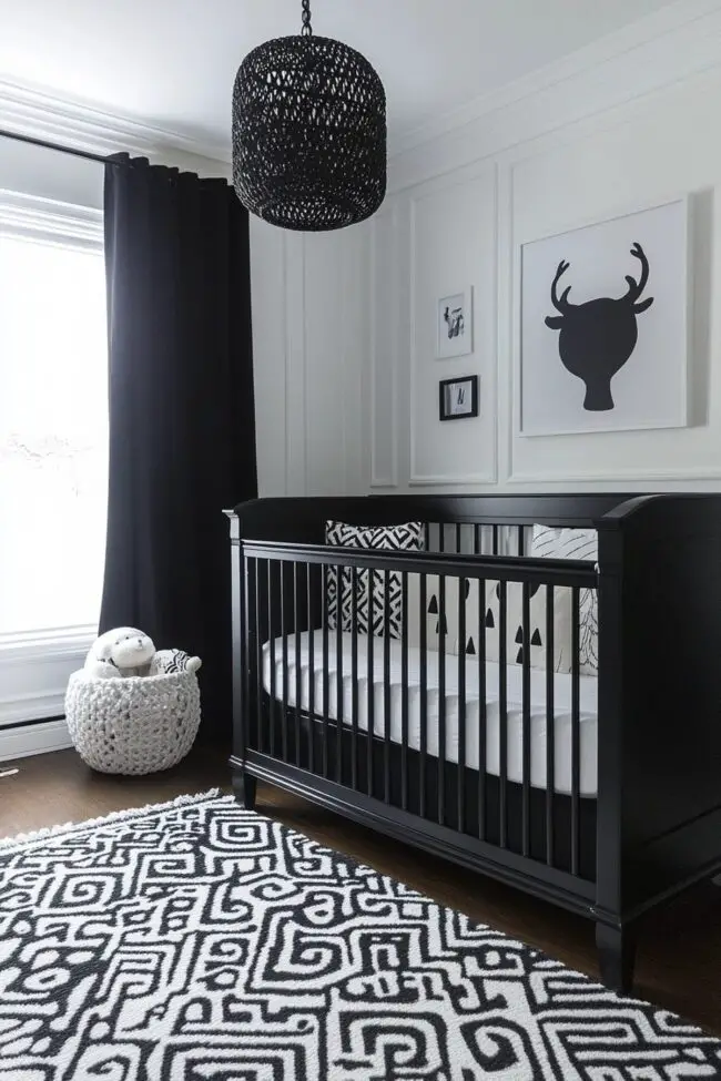 Classic Monochrome Nursery Design Ideas