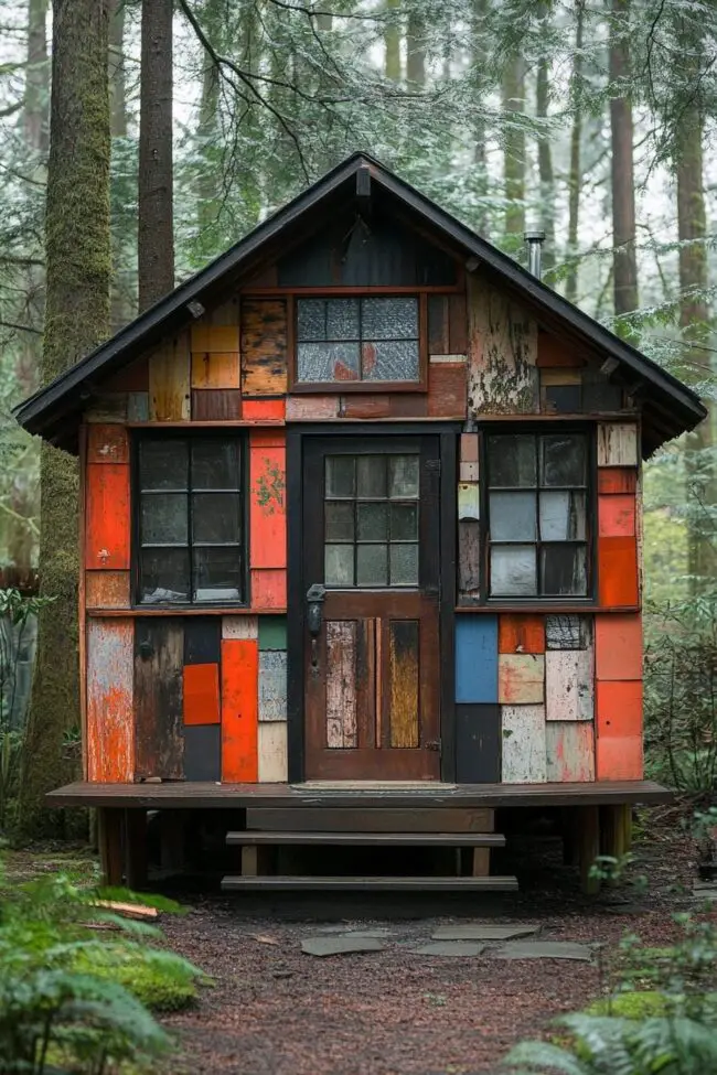 Eco-Friendly Cabin Built from Salvaged Materials