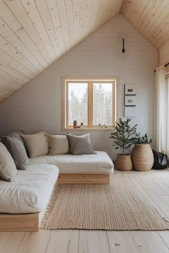 Nordic Cabin Design with Minimalist Charm