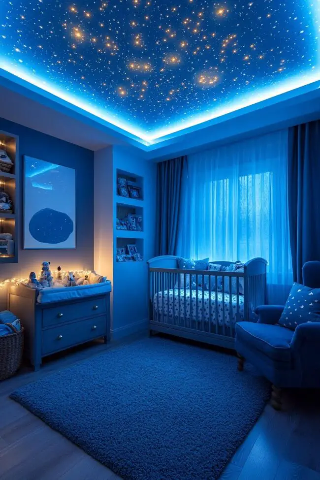 Charming Celestial Baby Room Design