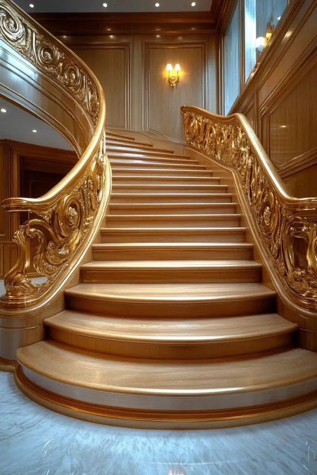 Elegant Brass Railings