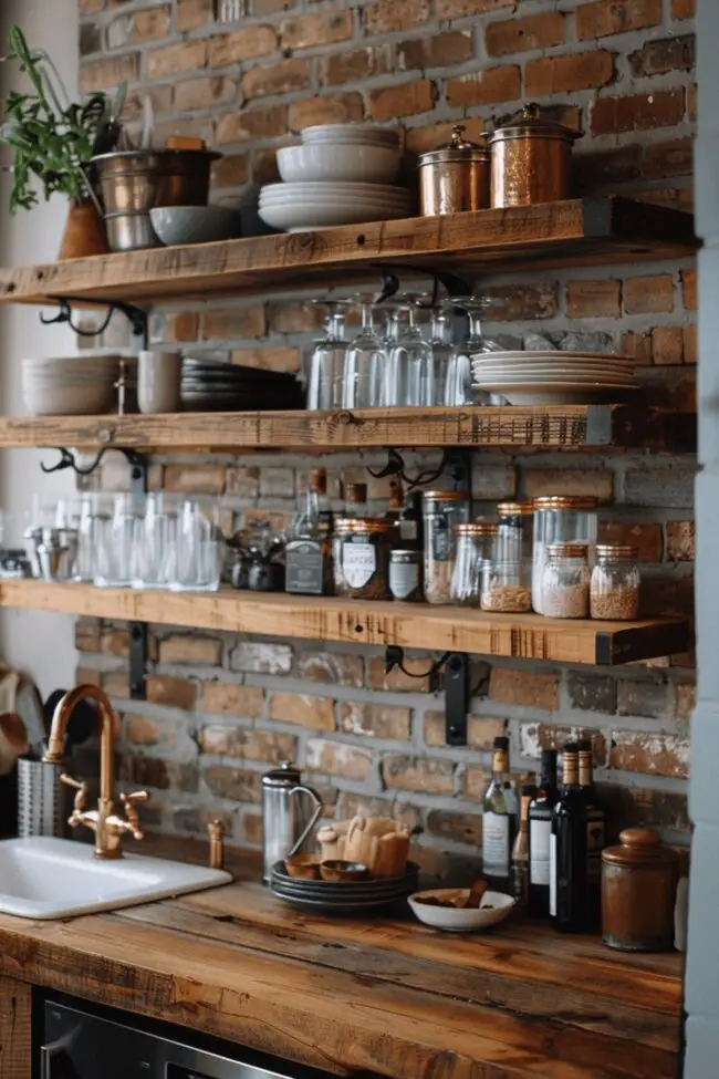 Rustic Wood Shelves