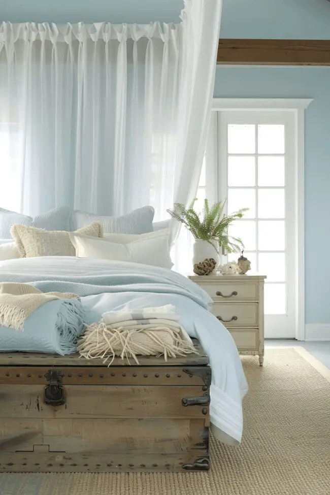 Airy Delight: Soft Blue Boho Break