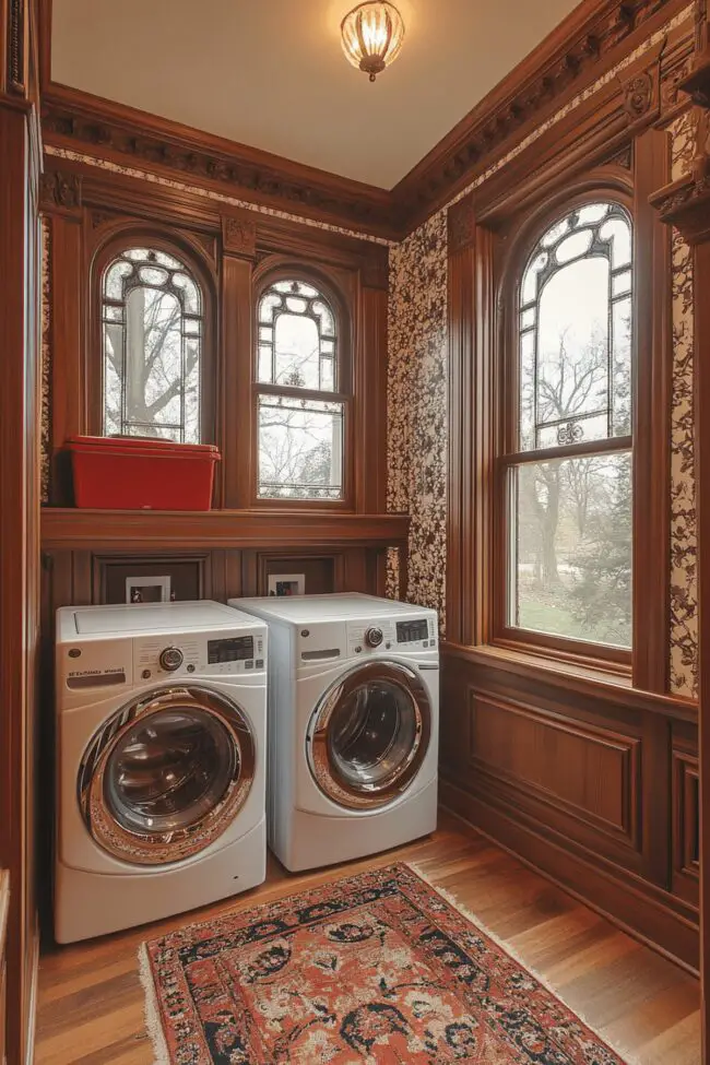 Functional Modern Victorian Laundry Room